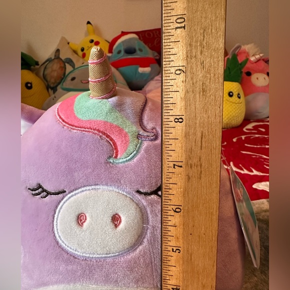 890. Squishmallows Silvia Unicorn Pink Purple  Summer By Kellytoy New - Picture 6 of 8